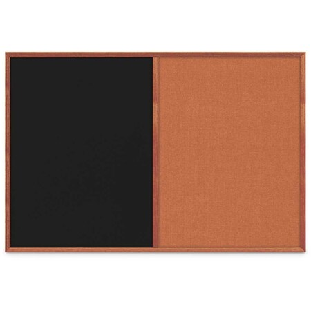 United Visual Products Slim Style Indoor Enclosed Corkboard, 30 UV503SCH-SATIN-BLACK